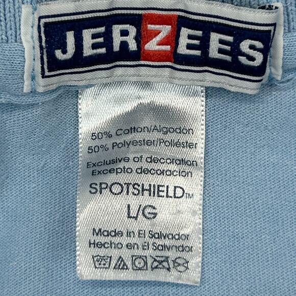 Vintage 90s Port St Lucie PSL Anglers Club Polo Shirt Fishing Blue Mens L Large - Picture 8 of 9